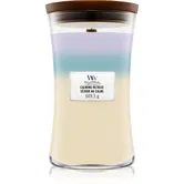 Woodwick Trilogy Calming Retreat lumânare parfumată cu fitil din lemn 609.5 g