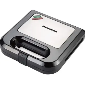 Sandwich maker Heinner SM-K750BKS, 750 W, 2 Sandwich-uri (Negru/Inox)