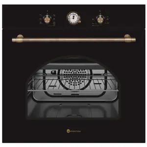 Cuptor incorporabil Studio Casa Dolce Vita Rustic FEDV60NERO, Electric, 56 l, 6 functii, Grill, Ventilator, Clasa A (Negru)