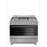 Aragaz Studio Casa FE90/60XMULTIF, 5 arzatoare gaz, Cuptor electric, Grill, Rotisor, Aprindere electrica, Siguranta (Inox)