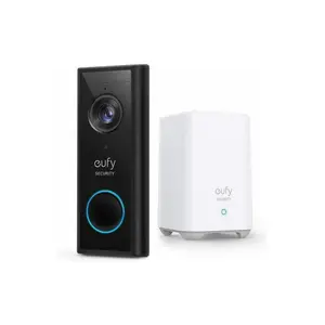 Kit Interfonvideo eufy + HomeBase, Wireless, 2K HD, autonomie 6 luni, Google Voice Assistant