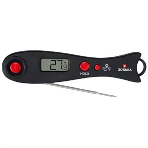 Termometru digital pentru carne Zokura Z1202, -50 / 300°C, grade Celsius °C si Fahrenheit °F (Inox)