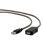 Cablu prelungitor activ GEMBIRD UAE-01-5M ,USB 2.0, 5m (Negru)