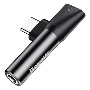 Adaptor Baseus L41, USB Type-C - USB Type-C / Jack 3.5mm Black (Negru)