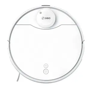 Robot de aspirare 360 S9 , Mop, WiFi, Navigatie laser LSD, Bariere virtuale, Senzor anti-cadere , Google Assistant & Alexa, 35W, Baterie Li-ion, 5200mAh, Timp de incarcare: 240 min, Alb