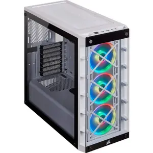 Carcasa Corsair iCUE 465X RGB, Middle Tower, Tempered glass (Alb)