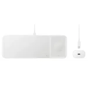 Incarcator wireless 3-in-1 Samsung EP-P6300TWEGEU, Fast Charging, 9/7.5/3.5 W (Alb)