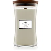 Woodwick Fireside Au Coin Du Feu lumânare parfumată cu fitil din lemn 609.5 g
