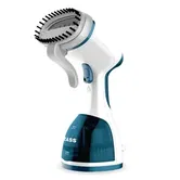 Aparat de calcat vertical portabil ZASS ZGS 01, putere 1000 W, debit de abur 21 g/min, Buton 2 in 1 pentru jet de aburi sau abur continuu (Alb)