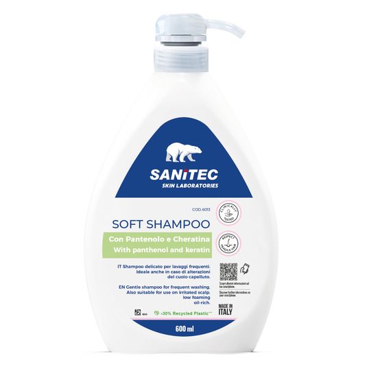 Sampon cu pantenol si cheratina, 600ml, Sanitec