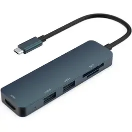 HUB USB HP DHC-CT203, 2 x USB, HDMI, slot card SD/TF (Negru)
