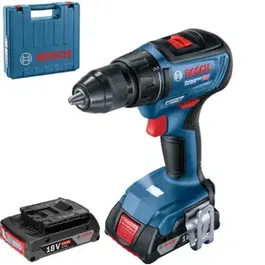 Masina de gaurit și insurubat BOSCH GSR 18V-50, 2 acumulatori Li-Ion, 2Ah, 50Nm, brushless + Valiza
