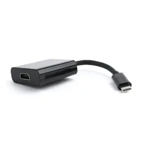 Adaptor GEMBIRD A-CM-HDMIF-01, USB 3.1 Type-C - HDMI, 15cm, 4K UHD/30Hz (Negru)
