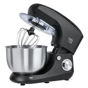 Robot de bucatarie Teesa Easy Cook TSA3545-B, 1400 W, Bol 5.5 l, 6 Viteze + Pulse (Negru/Inox)