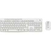 Kit wireless tastatura si mouse Logitech MK295 Silent, US layout, USB (Alb)