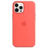 Protectie Spate Apple MHL93ZM/A pentru Apple iPhone 12 Pro Max, Silicon (Roz/Rosu)