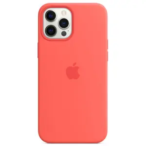 Protectie Spate Apple MHL93ZM/A pentru Apple iPhone 12 Pro Max, Silicon (Roz/Rosu)