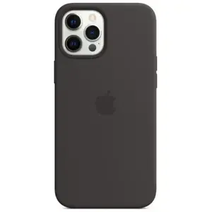 Protectie Spate Apple MHLG3ZM/A pentru Apple iPhone 12 Pro Max, Silicon (Negru)