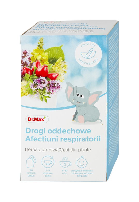 Dr. Max Ceai afectiuni respiratorii pentru copii, 20 plicuri