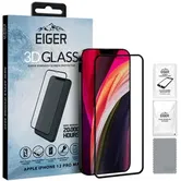 Folie Protectie Sticla Temperata Eiger 3D EGSP00623 pentru Apple iPhone 12 Pro Max (Transparent/Negru)