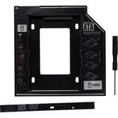 Rack intern Spacer SPR-25DVDI, interfata SATA, 9.5mm, compatibil cu HDD/ SSD 5.25" - 2.5" (Negru)