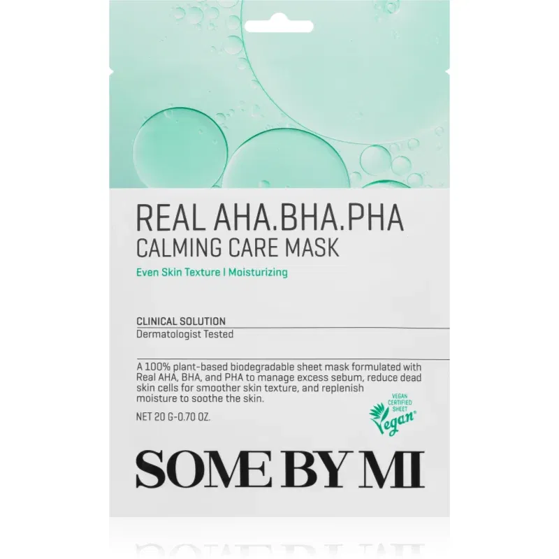 Some By Mi Clinical Solution AHA∙BHA∙PHA Calming Care Mask mască textilă calmantă pentru pielea problematica 20 g