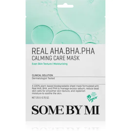 Some By Mi Clinical Solution AHA∙BHA∙PHA Calming Care Mask mască textilă calmantă pentru pielea problematica 20 g