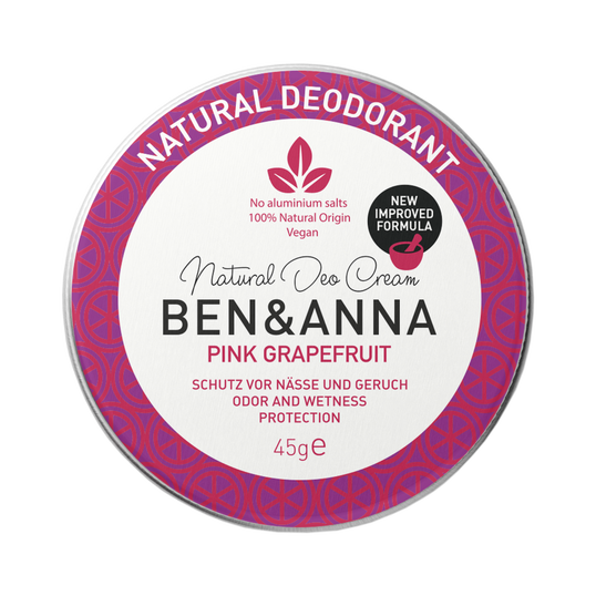 Deodorant natural crema Pink Grapefruit, 45g, Ben&Anna