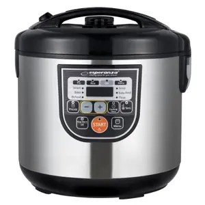 Multicooker Esperanza EKG011, 860 W, 5 l, 11 functii, Panou smart digital, Temporizator (Negru/Inox)