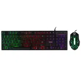 Kit gaming SPACER SP-GK-01, iluminare RGB rainbow, USB (Negru)