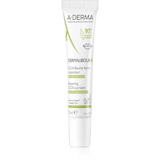 A-Derma Dermalibour+ balsam de buze nutritiv cu efect de hidratare 15 ml