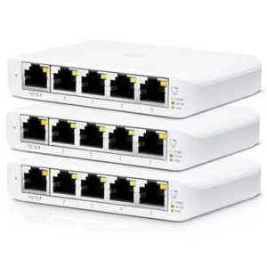 Switch Ubiquiti USW-FLEX-MINI-3, 5 porturi, 3 bucati (Alb)