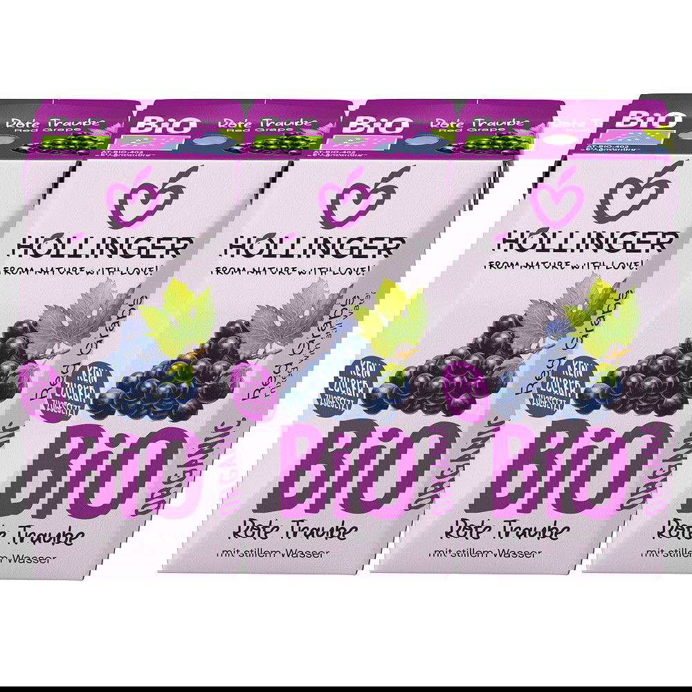 Nectar Bio de struguri rosii, 600ml, Hollinger