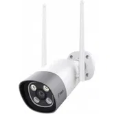 Camera de supraveghere exterior 360 D801, 1/3 "CMOS, Nightvision, Transmisie live, Senzor de miscare, Microfon, Difuzor, Control aplicatie (Alb/Gri)