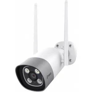 Camera de supraveghere exterior 360 D801, 1/3 "CMOS, Nightvision, Transmisie live, Senzor de miscare, Microfon, Difuzor, Control aplicatie (Alb/Gri)