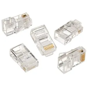 Mufe RJ-45 Gembird LC-8P8C-001/100, pentru cablu UTP, Cat5e, conector RJ-45 (T), plastic, 100 buc.
