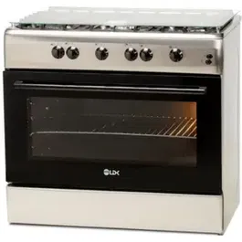 Aragaz LDK 6090 GRAI IX RMV NG, 5 Arzatoare, Gaz, Siguranta, Aprindere electrica, 90cm (Inox)