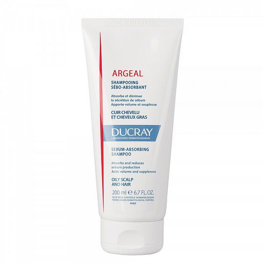 Sampon crema sebo-absorbant pentru par gras Argeal, 200 ml, Ducray