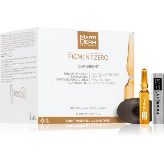 MartiDerm Pigment Zero DSP-BRIGHT ser pentru depigmentare cu vitamina C cu vitamina C 30x2 ml