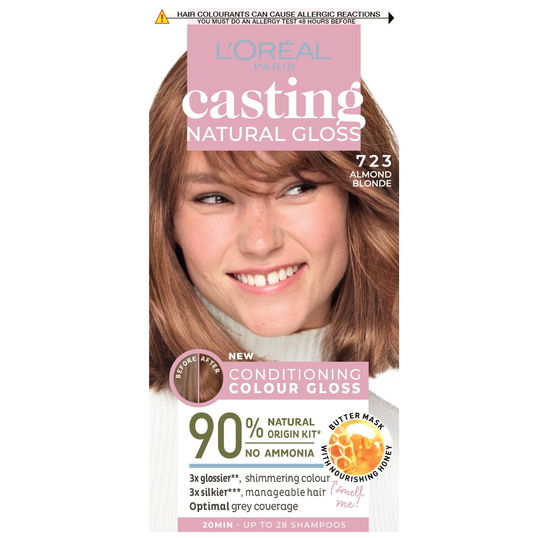 Vopsea de par semi-permanenta Casting Natural Gloss 723 Almond Blonde, 180ml, L`Oreal Paris