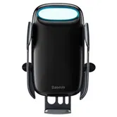 Suport Auto Baseus Milky Way WXHW02-01, Incarcare Wireless Qi, 15 W, Prindere la ventilatie (Negru)
