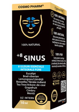 Mix de uleiuri esentiale +8 Sinus, 10ml, Cosmopharm
