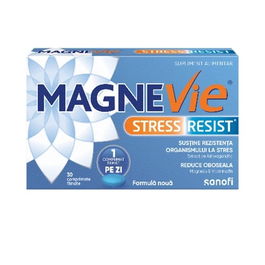 MagneVie Stress Resist –cu magneziu, vitamina B6 si ashwagandha, Sanofi