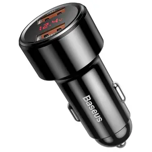 Incarcator Auto Baseus Dual Magic Series Quick Charger CCMLC20A-01, Digital display, Output 6A, 45 W (Negru)