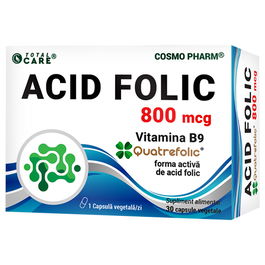 Acid Folic Quatrefolic 800mcg, 30 capsule, Cosmopharm