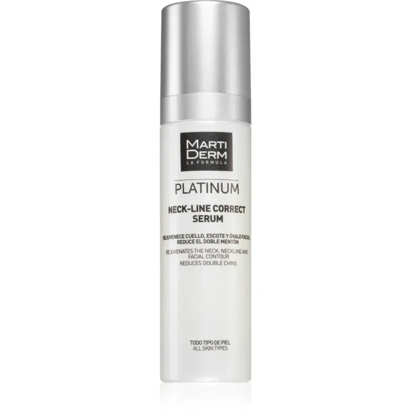 MartiDerm Platinum Neck-Line Correct Serum ser intensiv cu efect de lifting pentru fermitatea gâtului și a bărbiei 50 ml