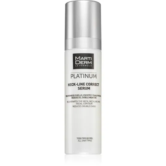 MartiDerm Platinum Neck-Line Correct Serum ser intensiv cu efect de lifting pentru fermitatea gâtului și a bărbiei 50 ml