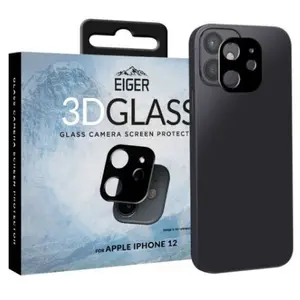 Folie Protectie Sticla Eiger 3D EGSP00715 pentru iPhone 12 (Negru)