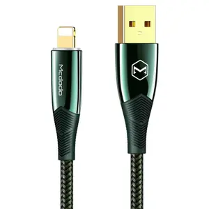 Cablu de date Mcdodo Shark Series CA-8065, Lightning, 1.8 m, 3 A, LED indicator (Verde)