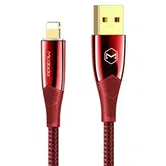 Cablu de date Mcdodo Shark Series CA-8064, Lightning, 1.8 m, 3 A, LED indicator (Rosu)
